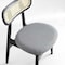 Manhattan Comfort Colbert Dining Chair in Black and Cane with Grey Upholstered Seating, Set of 2 DCCA02-GY - alternate 8
